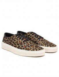 Saint Laurent Metallic Leopard Print Skate Shoes