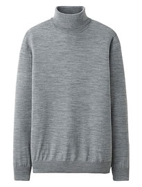 Uniqlo Men Extra Fine Merino Polo Neck Sweater