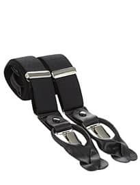 Osborne Black Adjustable Button And Clip Braces