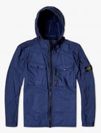 Stone Island Flock Nylon Hooded Shirt Jacket