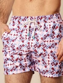 Oiler & Boiler Red Kaleidoscope Surfswim Swim Shorts