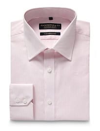 Designer Pink Striped Tailored Fit Shirt