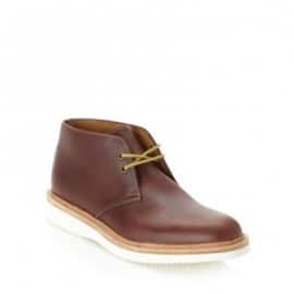 Loake Dark Brown Grained Leather Chukka Boots