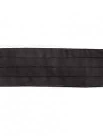 Classic Black Satin Cummerbund