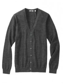 Uniqlo Men Extra Fine Merino V Neck Cardigan
