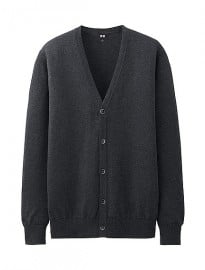Uniqlo Men Cotton Cashmere V Neck Cardigan