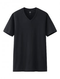 Uniqlo Men Supima Cotton V Neck Short Sleeve T-shirt