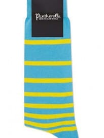 Pantherella Round Bar Striped Cotton Socks