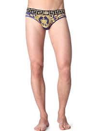 Versace Ornate Animal-print Swim Trunks