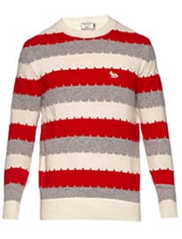 Maison Kitsune Striped Wool Sweater