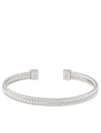 Tateossian Sterling Silver Woven Bangle