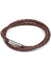 Tateossian Scoubido Double-wrap Leather Bracelet