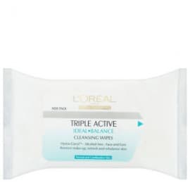 Loreal Paris Dermo-expertise Triple Active Ideal Balance Cleansing Wipes - Normal & Combination Skin 25 Wipes