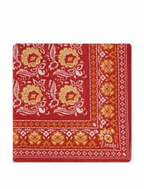 Drakes Floral Cotton Pocket Square