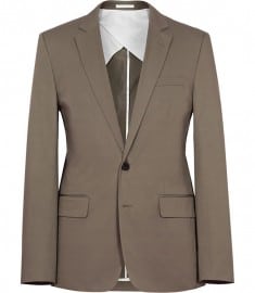 Reiss Pinot B Two Button Cotton Blazer Taupe