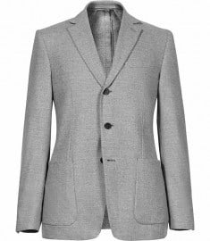 Reiss Jeffery Brushed Two Button Blazer Soft Grey