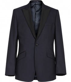Reiss Hertford B Textured Tuxedo Jacket Dark Navy