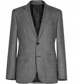 Reiss Becks B Two Button Blazer Grey