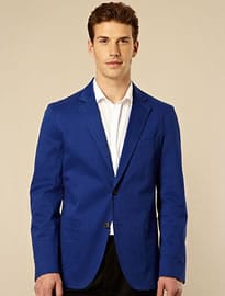 Big And Tall Designer Bright Blue Cotton Blazer