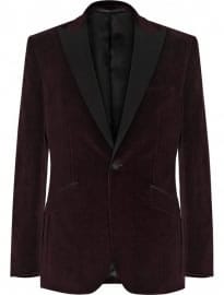 Reiss Jenson Slim-fit Velvet Blazer Bordeaux