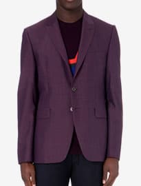 Ps By Paul Smith Crosshatch Stretch-wool Blazer