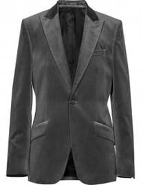 Reiss Magnum Velvet Blazer Grey
