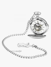 Rotary Pocket Skeleton Mechanical Watch