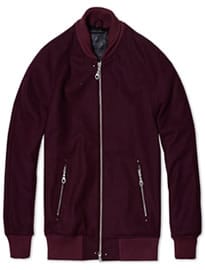Mki Black Wool Raglan Varsity Jacket