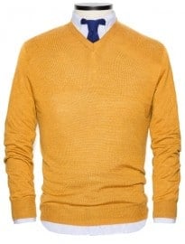 He By Mango V-neck Wool Sweater
