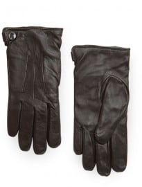 He By Mango Wool-blend Lining Leather Gloves