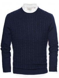 He By Mango Cable-knit Cashmere Sweater