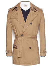He By Mango Garment-dyed Cotton Trench Coat