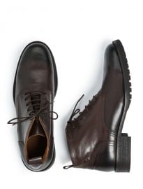 He By Mango Lace-up Leather Ankle Boots