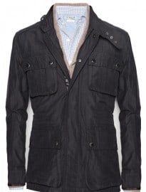 He By Mango Trimmed Cotton-blend Field Jacket