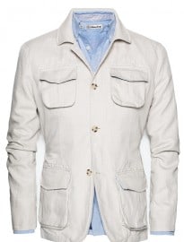 He By Mango Linen Cotton-blend Safari Jacket