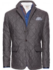 He By Mango Herringbone Husky Jacket