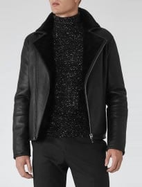 Reiss Renoir Shearling Aviator Jacket