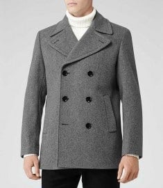 Reiss Roman Wool Peacoat Grey
