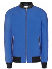 Reiss Cannes Bomber Jacket Bright Blue