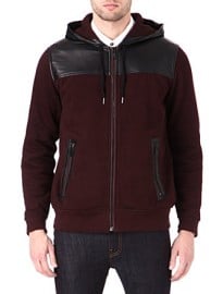 Marc By Marc Jacobs Thompson Leather Trim Hoody