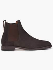 Reiss Liverpool Allen Edmonds Suede Chelsea Boots Chocolate
