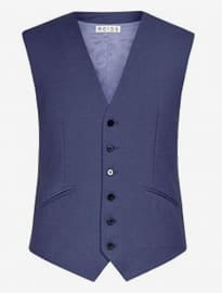 Reiss Garth W Tailored Classic Waistcoat Bright Blue