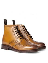 Grenson Sharp Leather Brogue Boots