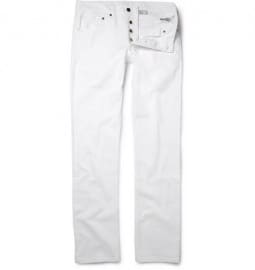 Ami Slim-fit Garment-dyed Stretch-cotton Jeans