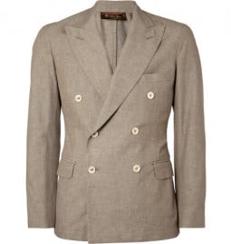Loro Piana Unstructured Double-breasted Cotton Blazer