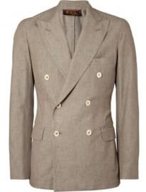 Loro Piana Unstructured Double-breasted Cotton Blazer