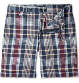 Slowear Incotex Madras-check Cotton Shorts