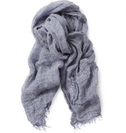Incotex Zanone Woven Linen And Cotton-blend Scarf