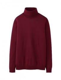 Uniqlo Men Extra Fine Merino Polo Neck Sweater A