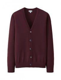 Uniqlo Men Extra Fine Merino V-neck Cardigan